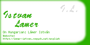 istvan lamer business card
